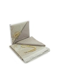 Resim Bohçaya Ve Mevlide Uygun Başörtülü Seccade Seti - Tesbihli - Krem 