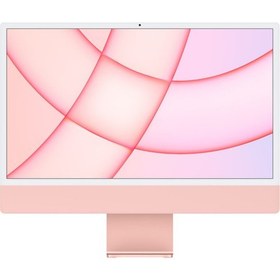 Resim iMac M1 Çip 8GB 256GB SSD macOS 24 All In One Bilgisayar MGPM3TU/A Pembe 