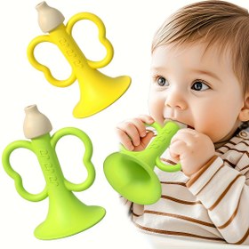 Resim Bebekler için Yumuşak Diş Çıkarma Boynuzu - Çeşitli Renkli, Ses Üreten Duyusal Oyuncak, Çoklu Diş Bakımı Noktaları ile, 0-6 Ay Arası Çocuklar İçin İdeal, Diş Çıkarma Ruhu | Yumuşak Dokulu Oyuncak | Dayanıklı Plastik 