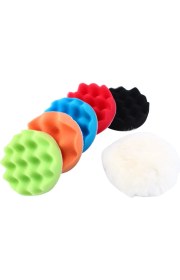 Resim Creatorally 7 Adet 5 " Sünger Parlatma Ağda Parlatıcı Pedleri Kiti Araba Parlatıcı M14 Matkap Adaptörü Kiti (Yurt Dışından) 