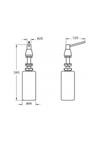 Resim VitrA Arkitekta Ankastre Sıvı Sabunluk A44047 