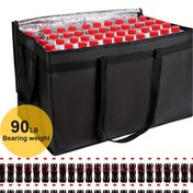 Resim 1 Adet Ekstra Büyük XXXL İzole Soğutucu Çanta - 40.82KG Kapasite, 54 Kutu/Mürekkep Şişe, Yansıtıcı Astarlı Dayanıklı Oxford Kumaş, Kamp, Seyahat ve Piknikler için Çok Bölmeli Taşınabilir Fermuar Kapatma, Kamp İçin Soğutucu, Çok Bölmeli Tasarım 