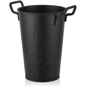 Resim The Mia Vazo - 30 Cm Galvaniz Vazo Şemsiyelik Siyah Renk 