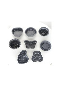 Resim Kosona 4 İnç Mini Pasta Kalıbı, Kalıp Seti Gül, Daire, Kare , Pati Desenli, Kaymaz Malzeme, Kolay Temizleme, Ev Fırını Pastacı Aracı 