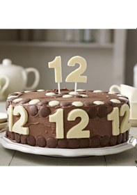 Resim Lolipop Çubuklu Rakam Silikon Kalıp Çikolata Sabun Kokulu Taş Mum Epoksi Kalıbı 10 Delikli 