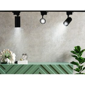 Resim Mini Ray Spot Set 3 Spot + 1M Ray + 3Ampul Siyah Kasa Beyaz Işık 