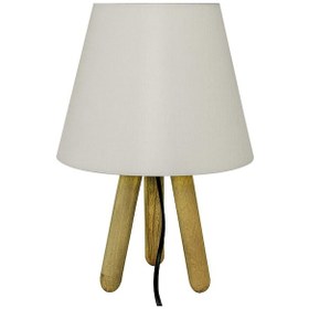 Resim Tripod Abajur Masa Lambası Krem Bej 