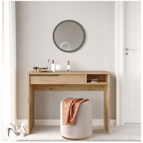 Resim Bohem Makyaj Masası 100cm Aynalı Çekmeceli Sepet Boh18-s Kahverengi 