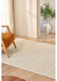 Resim Kaşmir Halı İskandinav Tyra White 120x180 Cm Salon Mutfak Halısı Yolluk Beyaz 