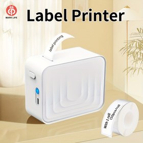 Resim Marklife Kablosuz Termal Etiket Yazıcısı, Mürekkepsiz Mini El Tipi Etiket Yapıcı Kablosuz, Şarj Edilebilir Pil, Ofis, Ev, Depolama, Etiketleme Makinesi için Çoklu Şablonlar, Küçük 