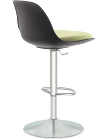 Resim Bürocci Nadya Bar Sandalyesi - Krem Deri - Metal Ayaklı Bar Taburesi - 9537s0115 