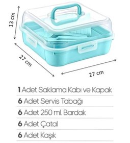 Resim HOLLYHOME 32 Parça 6 Kişilik Çantalı Magic Piknik Seti 