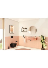 Resim S60 Smoot Flush Mat Siyah Asma Klozet 7510b083-0090, VitrA Integra Slim Mat Siyah Kapak 131-483-009 