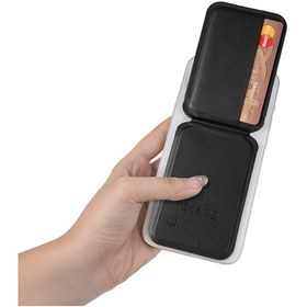 Resim Wiwu Mw-007p Magnetik Standlı Kartlık Kablosuz Şarj Findmy Ve Find Hub Özellikli Mag Wallet Siyah 