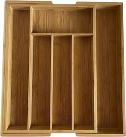 Resim Bambu Ayarlanabilir Çekmece Içi Ölçü Ayarlı Kaşıklık 5-7 Bölmeli 