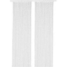 Resim Beyaz Tül Perde 2 Kanat,280x300 cm Tül Perde Beyaz Renk 