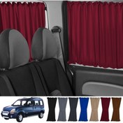 Resim Oto Pandami Renault Kangoo 1 . Nesil Kısa Şase 1997-2009 Uyumlu Bordo Raylı Oto Perde Takımı 