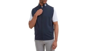 Resim Footjoy Erkek Tam Fermuarlı Yelek 88456 Lacivert %88 Polyester %12 Spandex ile Konforlu Hava Koşulları 