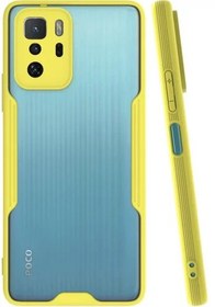 Resim Xiaomi Poco X3 GT Kılıf Renkli Silikon Kamera Lens Korumalı Şeffaf Parfe Kapak - Sarı 