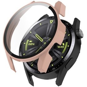 Resim Huawei Watch Gt 3 42mm Darbeye Dayanıklı Pc Kasası, Temperli Cam Filmi 