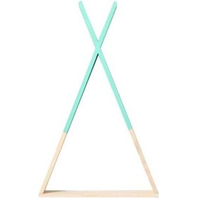 Resim Flybuy Yeşil Ahşap Bebek Duvar Rafı, Suntek Organizatör, Yatak Odası Dekorasyonu Yeşil 