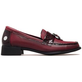 Resim Kadın Hakiki Deri Loafer Günlük Ayakkabı 25k D25ka-855 Z Bordo Bordo 