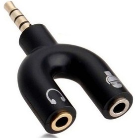 Resim Y Tipi Kulaklık ve Mikrofon Ayrıcı 3.5 Mm Stereo Splitter 