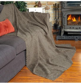 Resim Jakarlı Şönil Koltuk Örtüsü Kanepe Örtüsü Koltuk Şalı 110x175 2 Ad. Kaymaz Kapuçino Kapuçino 