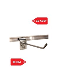 Resim Kanallı Pano Kancası 10 Cm Raf Askısı Raf Kancası Mağaza Düzenleme 35 Adet 