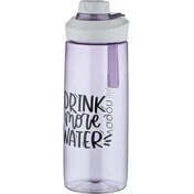 Resim 720 ml Çevir Aç Kapak Tritan Su Matarası -Silikon Taşıma Askısı-Süzgeçli- 