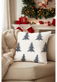 Resim Charm Çam Ağacı Baskılı Krem Kırlent 45x45 35252a Krem 