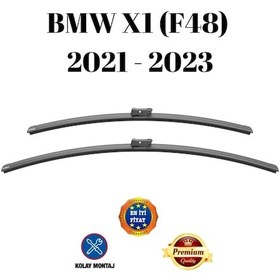 Resim Bmw X1 F48 2021 2022 2023 Uyumlu Araca Özel Ön Cam Muz Tipi Silecek Süpürgesi Takımı 65/40cm 2li Set Silbak 