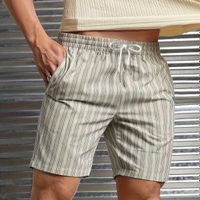 Resim Erkek Moda Günlük Düz Ön Şortlar 