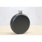 Resim Yuvarlak Tekli Matara 5 Oz Siyah 