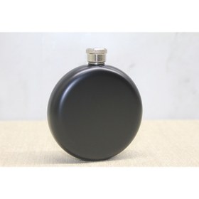 Resim Yuvarlak Tekli Matara 5 Oz Siyah 