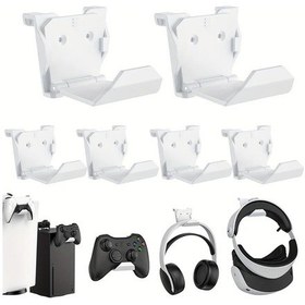 Resim Gaojunshop01 6'lı Evrensel Oyun Kumandası Askısı - Ps5 Xbox Switch Pro Vr Kulaklık Duvar Montajı 
