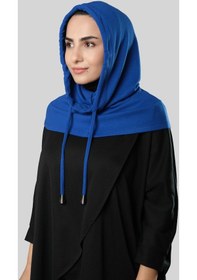 Resim Hürrem Bone Saks Mavisi Bağcıklı Salaş Balaklava Boyunluklu Bere Triko Düz 2326 24 Saks Mavi 