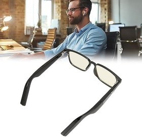 Resim Akıllı Gözlük, Dokunmatik Kontrol Kablosuz Akıllı Gözlük Ses Kontrolü 110mAh Dış Mekan Için Dahili Mikrofon (Gece Görüş Lensleri ile) 