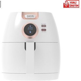 Resim Akıllı Aircook 5lt Yağsız Kızartma Sıcak Hava Fritöz - Airfryer 8 Program 1650watt 