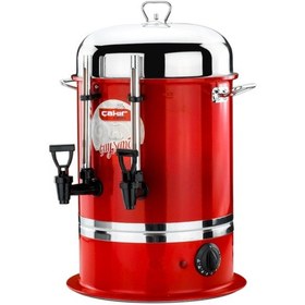 Resim Çakır Çelik 50 Bardaklık 4 L Endüstriyel Çay Kazanı Kırmızı 
