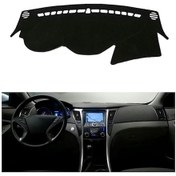 Resim Xindoker 2011-2014 Hyundai Sonata Gösterge Paneli Gölgelik Matı - Siyah, Normal Silikon Kayma Engeli, Fonksiyonel Korumalı 