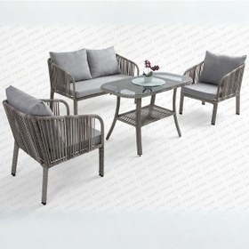 Resim Capri Swing Artemis İkili Rattan Balkon Bahçe Takımı Gri 