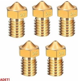 Resim 0.4mm x 1.75mm M6 Prinç Nozzle 3D Yazıcı Printer 1.75mm Filament 