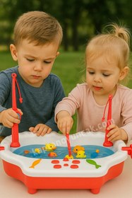 Resim Sulu Oynanan Havuzlu Balık Tutma Oyun Seti 