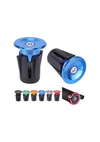 Resim Briviga Alüminyum+ Plastik 22-24 Mm Bisiklet Gidon Ucu Tıpası Mavi Renk 1 Çift Gidon Tıpası Mavi 
