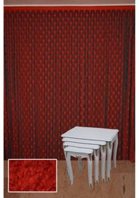 Resim Kalpli Model Kırmızı Renk Ip Perde Hazır Ip Perde 300x270 