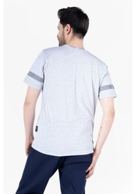 Resim T 2830 Bisiklet Yaka Reflektörlü T-shirt Gri Melanj 
