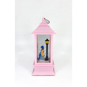 Resim Romantik Kış Masalı Işıklı Kar Küresi - Sevgililer Pembe 