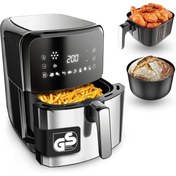 Resim VANDENBERG Airfryer 5.5LT Hacim - 1700W - 12 Programlı Paslanmaz Çelik Fritöz 
