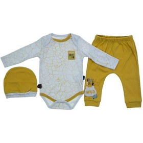Resim Miniworld 6-9 Ay Wild Explorer Baskılı Badili Takım 18522165 - Sa Sarı 